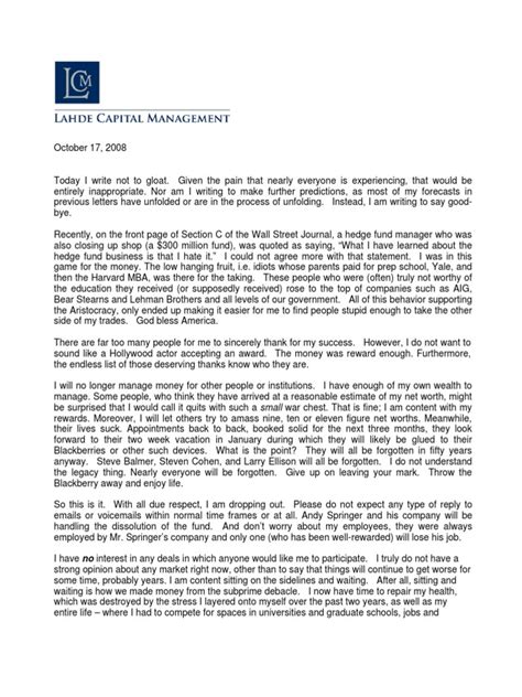 andrew lahde letter|Letter: Andrew Lahde, Lahde Capital Management